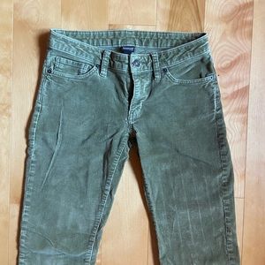Patagonia women’s green corduroy pants